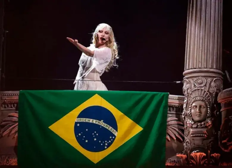 Lady Gaga se presentó el 3 de mayo en Brasil. FOTO Tomada de redes sociales