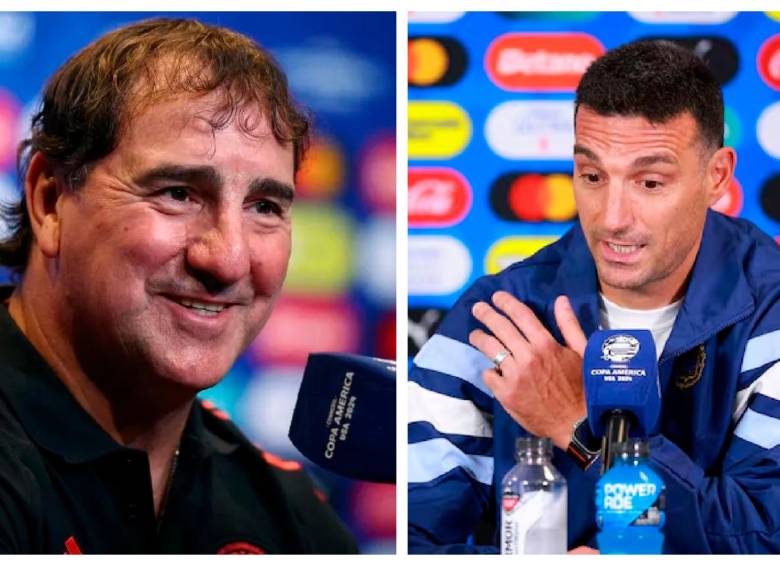 Lorenzo y Scaloni, los técnicos que tienen soñando a la selecciones de Colombia y Argentina. FOTOS AFP