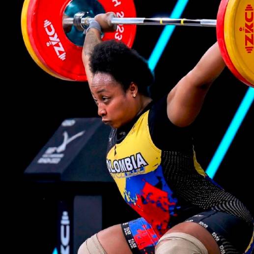 Yeinny Geles, otra figura de las pesas de Colombia. <span class="mln_uppercase_mln">FOTO</span> <b><span class="mln_uppercase_mln">CORTESÍA COC</span></b>