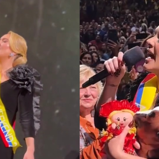 Adele ha sido vista luciendo varias banderas de Latinoamérica. Foto: redes sociales