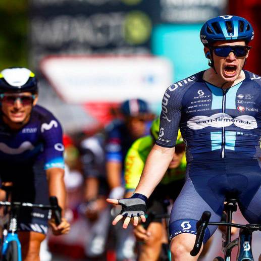 Segunda etapa que se lleva Italia en la Vuelta a España tras la conseguida por Filippo Ganna. FOTO CAPTURA DE PANTALLA EUROSPORT
