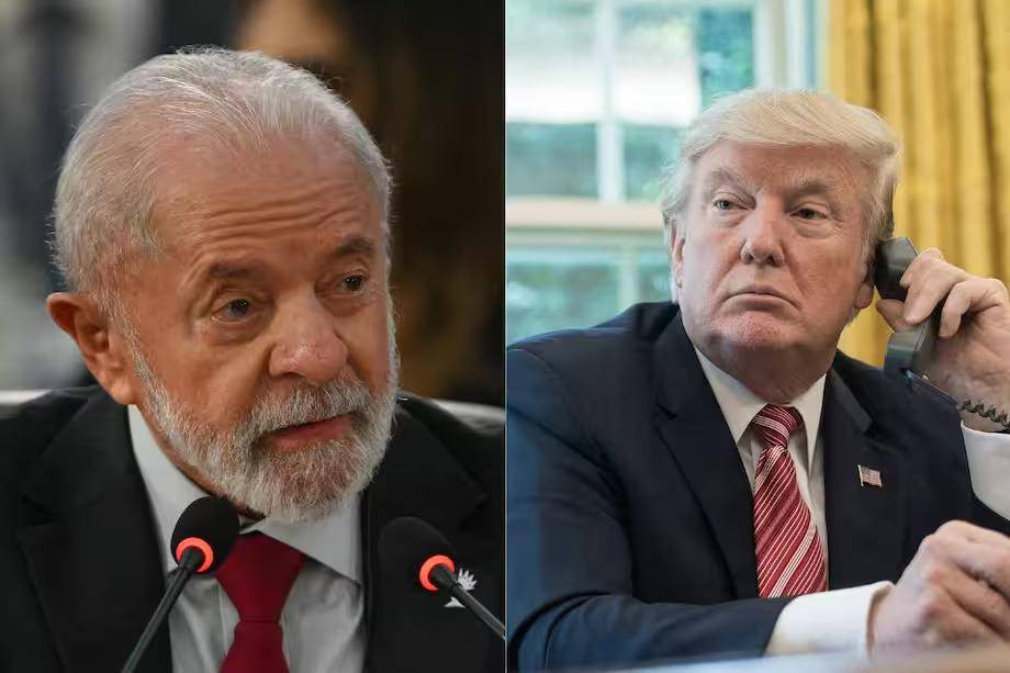 El presidente de Brasil, Luiz Inácio Lula da Silva; y el presidente de Estados Unidos, Donald Trump. FOTO: Getty.