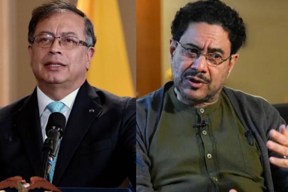 Presidente Gustavo Petro e Iván Cepeda, candidato presidencial. Fotos: AFP