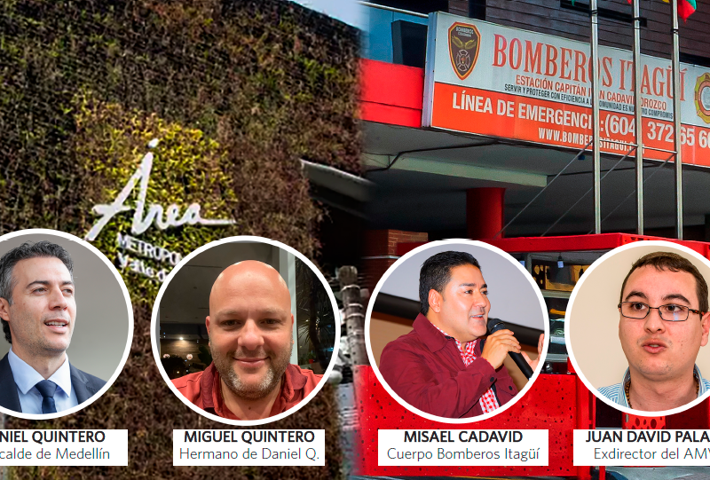 Según la Fiscalía, Miguel Quintero, hermano del exalcalde Daniel Quintero, puso fichas suyas en dependencias clave, empezando por el director del Área Metropolitana, Juan David Palacio, para controlar la contratación. FOTO EL COLOMBIANO