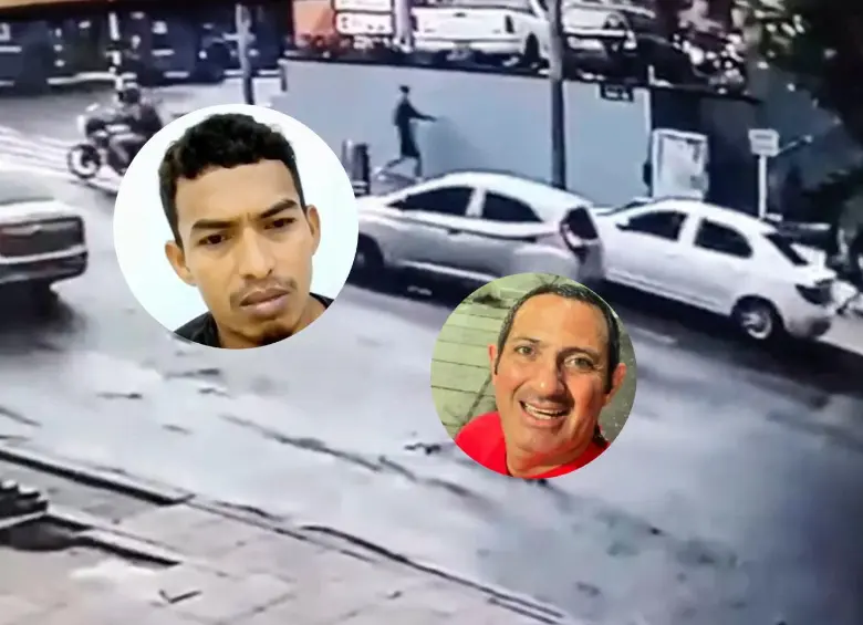Gustavo Aponte (de rojo), empresario del arroz, fue asesinado en Bogotá al confundirlo con otra persona. El primer capturado del caso es Leonel Llanos Paternina (foto fondo blanco), conocido como ‘Tony’. Fotos: redes