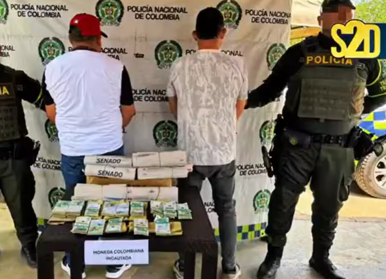 Luis Alfredo Acuña, del esquema de seguridad del secretario de la Cámara, fue detenido con el dinero. Foto: Policía