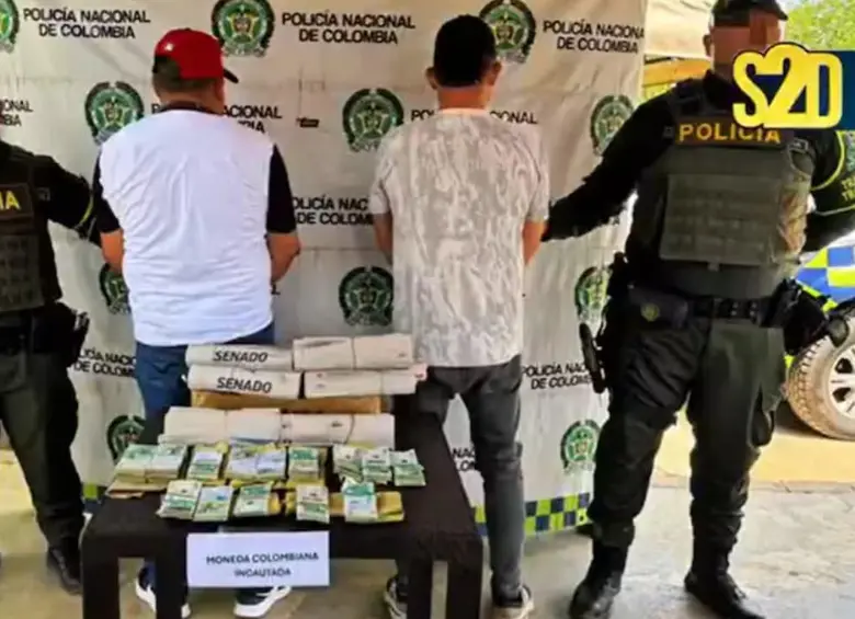 Luis Alfredo Acuña, del esquema de seguridad del secretario de la Cámara, fue detenido con el dinero. Foto: Policía