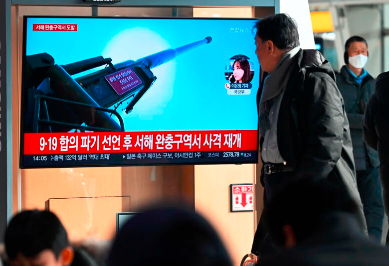 Corea del Norte lanzó misiles cerca de dos islas de Corea del Sur. Foto: AFP. 