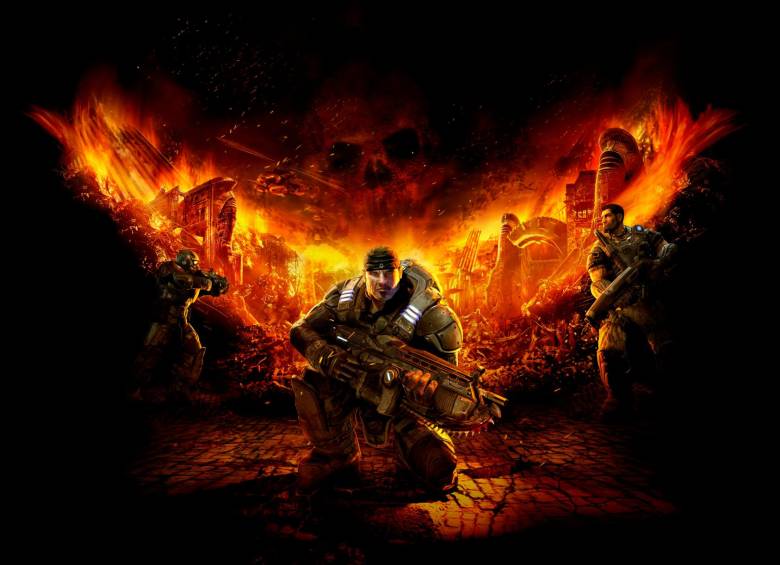 Imagen del videojuego Gears of War, disponible en Netflix. FOTO Tomada de @NetflixGeeked 