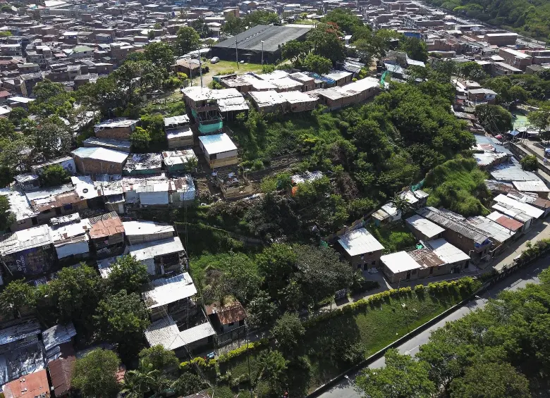 El morro de Moravia se encuentra invadido por viviendas sin licencia de construcción. FOTO Manuel Saldarriaga Quintero.