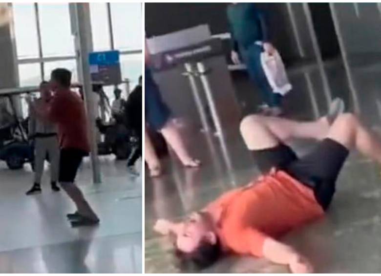 El desespero del hombre fue tan grande que en un momento se tiró al suelo. FOTO: CAPTURAS DE PANTALLA 