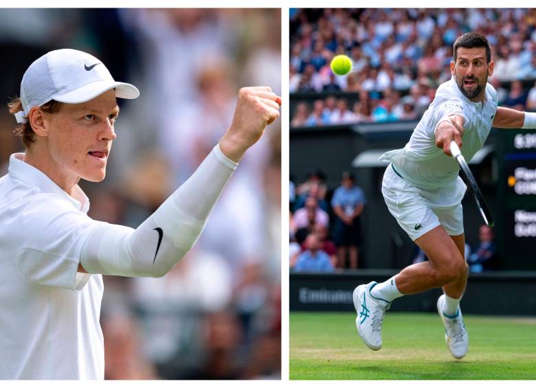 Jannik Sinner y Novak Djokovic, uno de los atractivos duelos de semifinales en Wimbledon. FOTO X-WIMBLEDON
