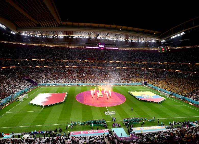 Imágenes de la inauguración del Mundial de Qatar 2022 entre el seleccionado local y Ecuador. FOTO: EFE 