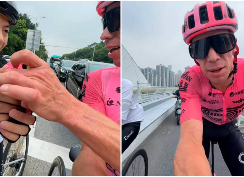 El ciclista colombiano Rigoberto Urán participó en el Tour de Gaungxi que se corrió en China entre el 12 y el 17 de septiembre. FOTO: CAPTURA DE PANTALLA 