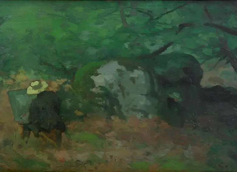 Monet en el Bosque de Fontainebleau.
