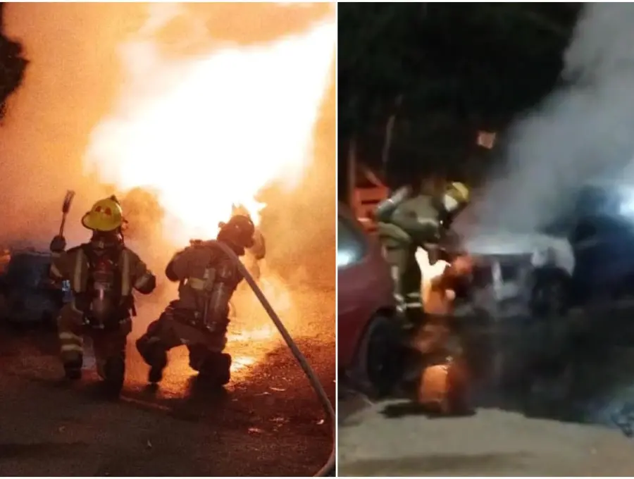 Momentos de la emergencia ocurrida en La Estrella este miércoles. FOTOS: Cortesía