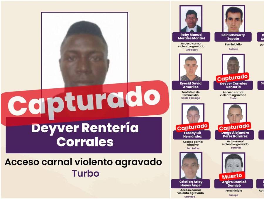 El sujeto, identificado como Deyver Corrales Rentería, era requerido por el delito de acceso carnal violento en contra de una menor de edad. FOTO: Cortesía Gobernación de Antioquia