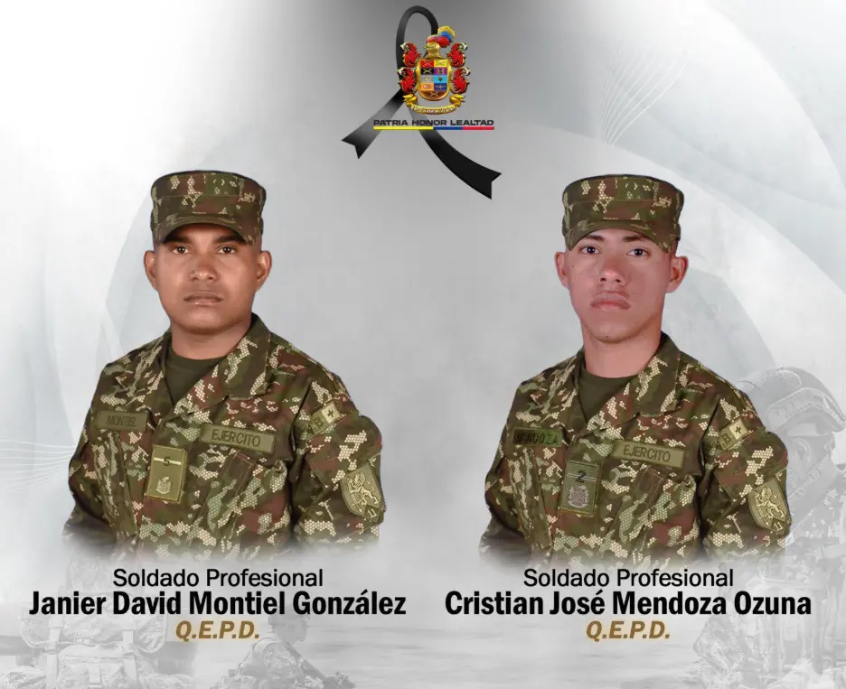 Dos soldados murieron, dos resultaron heridos y dos civiles también resultaron heridos en fuego cruzado. El Ejército logró abatir a cuatro integrantes del Clan del Golfo. FOTO: Cortesía. 