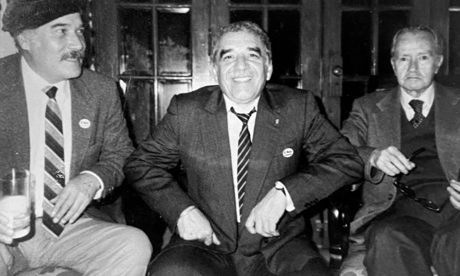 Manuel Mejía, Gabriel García Márquez y Juan Rulfo. Foto archivo familiar.