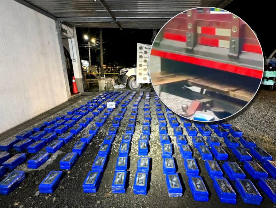 La droga era transportada en un “doble fondo” acondicionado en una camioneta, una modalidad utilizada para evadir los controles en carretera. FOTO: Cortesía.