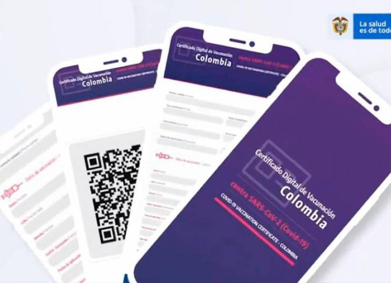 Este documento facilitaba el acceso a establecimientos o el desplazamiento a destinos nacionales e internacionales. FOTO CORTESÍA MINISTERIO DE SALUD