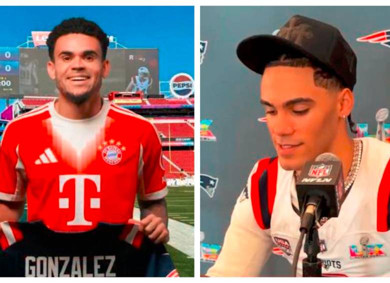 En las imágenes aparece Luis Díaz con la camiseta de Christian González, mientras que González aparece mirando el mensaje de apoyo que le envió el futbolista guajiro. FOTOs instagram