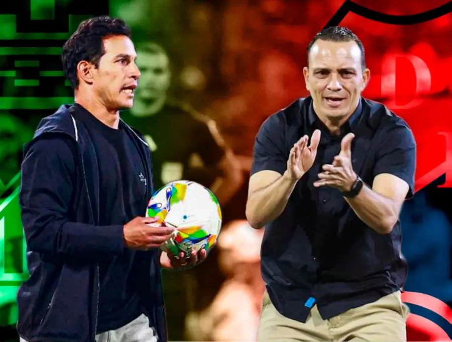 Diego Arias técnico de Atlético Nacional y Alejandro Restrepo entrenador del DIM retoman los entrenamientos con sus clubes con miras a lo que será el 2026 con retos nacionales e internacionales. FOTO MANUEL SALDARRIAGA