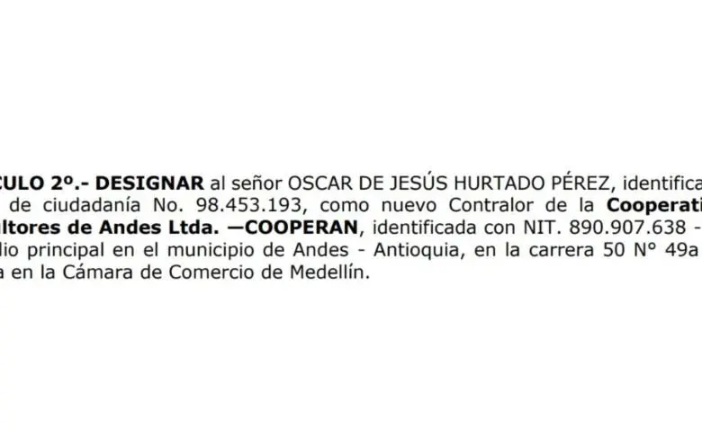 Exclusivo: Cooperativa de Los Andes se salvó, pero Gobierno Petro se la entregó Óscar Hurtado, exsecretario de Hacienda de Quintero