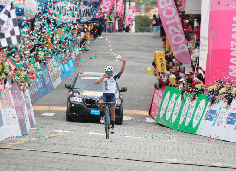 Fabio Duarte logró su sexta etapa personal en la historia de la Vuelta. FOTO: CORTESÍA DIEGO GIRALDO-INDER MEDELLÍN