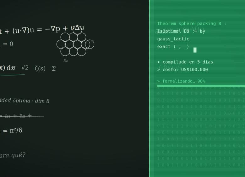 Ilustración: la matemática hecha a mano, reescrita por el código de la inteligencia artificial.