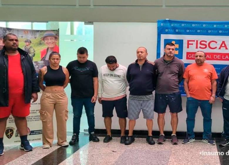 Algunos de los capturados tienen procesos en contra con fines de extradición a Estados Unidos. FOTO FISCALÍA 