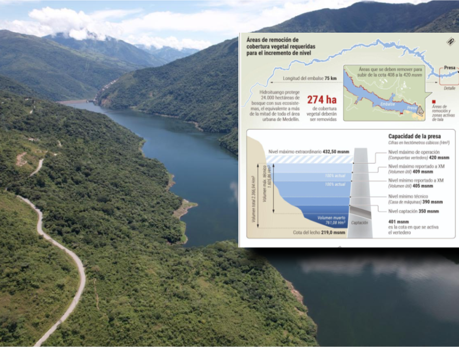 El caudal del río Cauca es clave para poder que Hidroituango pueda llegar a la cota 420. Foto: EL COLOMBIANO.