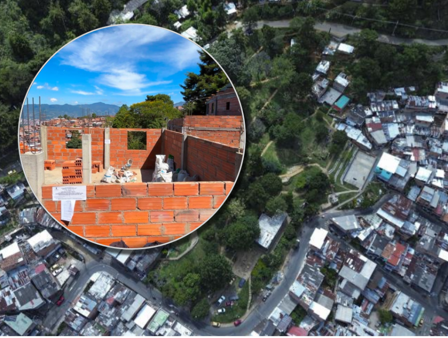 Desde años antes venían denunciando la construcción de viviendas en áreas del ecoparque para la memoria del camposanto de Villatina. Fotos: cortesía y EL COLOMBIANO.