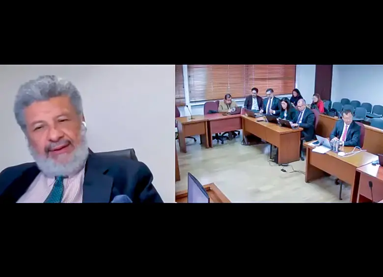 La audiencia se desarrolla en los juzgados de Paloquemao en Bogotá. FOTO CAPTURA DE PANTALLA