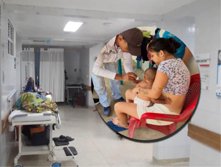 El brote de tosferina se concentra en una comunidad indígena. Fotos: cortesía y cortesía Hospital San Sebastián de Urabá.