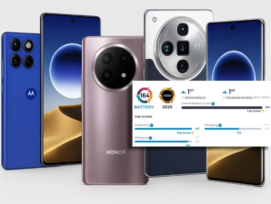 Honor, Motorola y Oppo lideran el ranking de celulares con mejor batería del mundo en 2025, según DXOMARK. FOTO EL COLOMBIANO