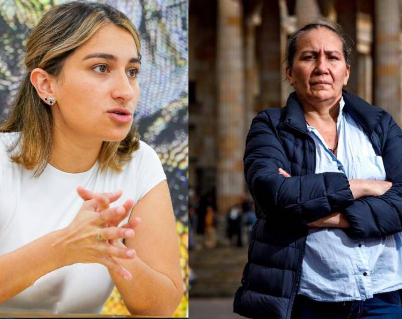 Laura Sarabia y Marelbys Meza. Fotos: Presidencia y redes sociales