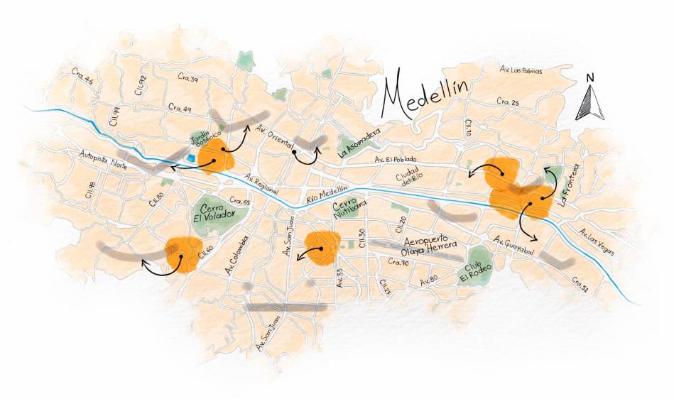 Medellín en el mapa