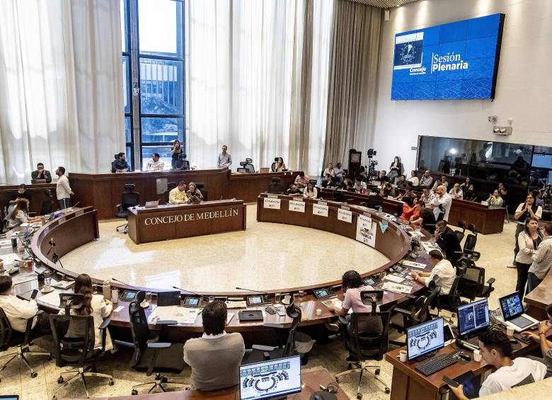 Imagen de referencia de las sesiones del Concejo de Medellín. Foto: EL COLOMBIANO