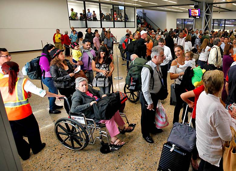 La administración del aeropuerto José María Córdova de Rionegro estima que esta semana se observará una reducción del 13% de usuarios en comparación con la Semana Santa de 2022. FOTO Julio César Herrera