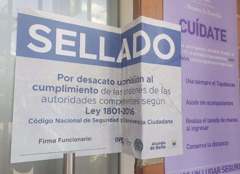 Imgen de referencia de un centro de estética sellado por las autoridades. Foto: Jessica Marcela Cano Sánchez