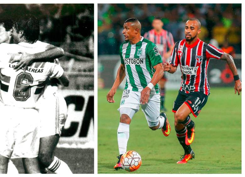Imágenes de la serie semifinal de la Supercopa de 1993 y de la semifinal de la Libertadores en 2016 entre Nacional y Sao Paulo. FOTOS EL COLOMBIANO