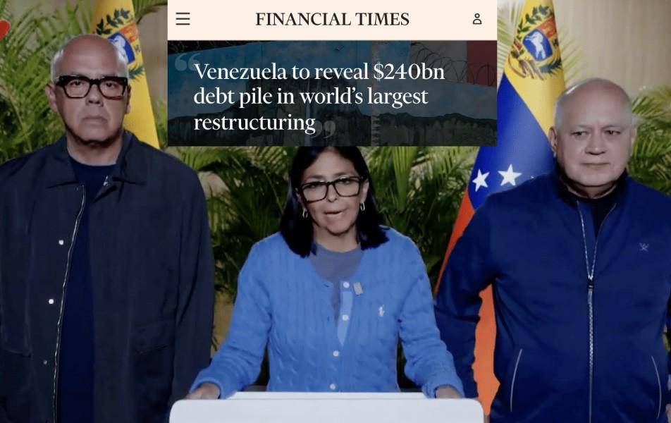 Jorge Rodriguez, Delcy Rodriguez y Diosdado Cabello en conferencía de prensa por los terremotos ocurridos este jueves 24 de junio en Venezuela. FOTO: Tomada de video.