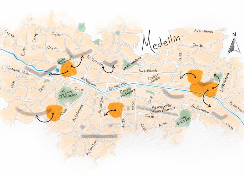 Medellín en el mapa