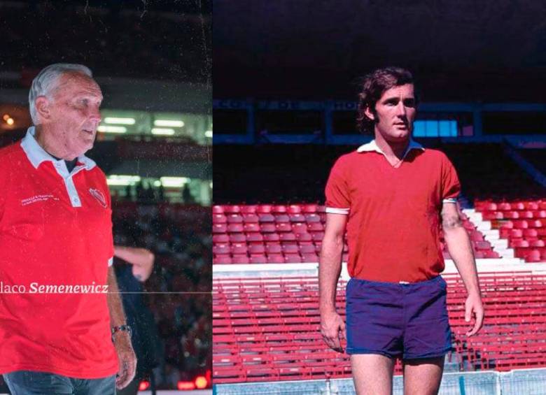 Alejandro Semenewicz en sus últimos años (izquierda), y en su época como jugador (derecha). FOTOS @Independiente
