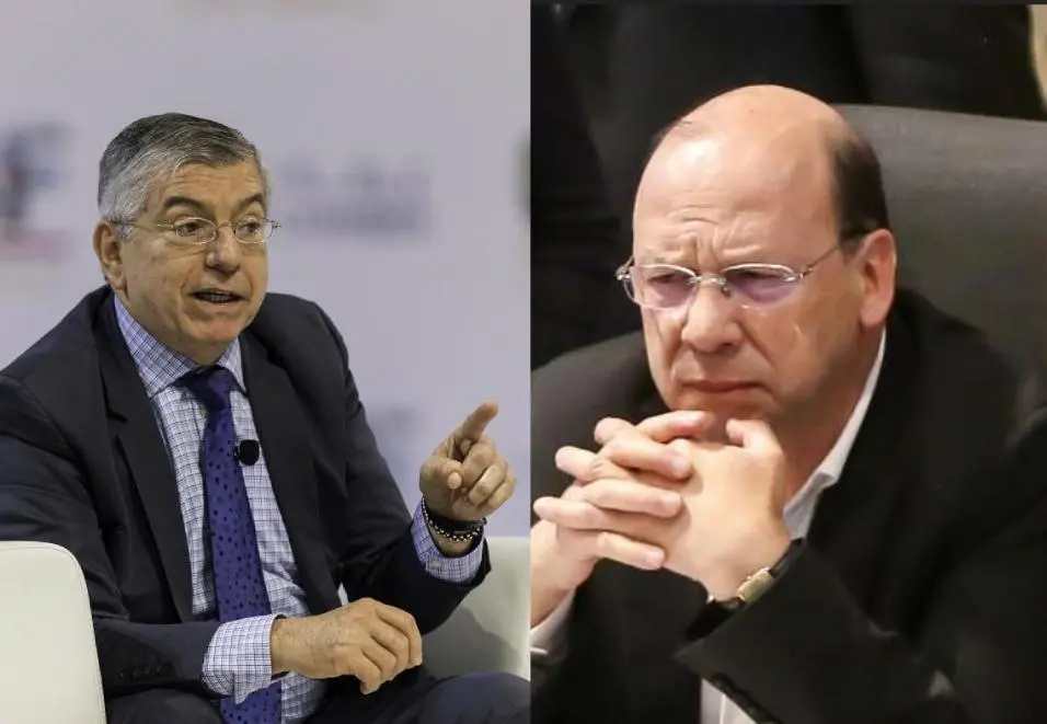El expresidente César Gaviria Trujillo y el ministro de Hacienda Germán Ávila. Fotos: Colprensa