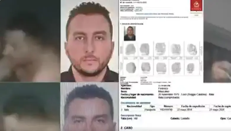 Narco italiano capturado en Cali. IMAGEN: CORTESÍA POLICÍA