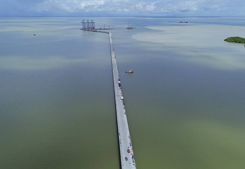 Puerto Antioquia está al sur de la bahía en Turbo. Tendrá 1.340 metros de línea de muelle y 16,5 metros de calado. FOTO MANUEL SALDARRIAGA
