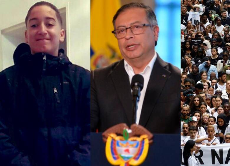 El presidente de Colombia, Gustavo Petro, comparó la reacción de las personas de Francia con Colombia. FOTO: Twitter @OmarSy, Colprensa y Reuters