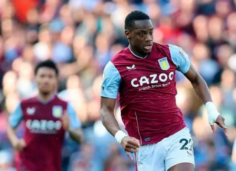 El antioqueño Jhon Jáder Durán marcó su primer gol en la Liga Premier, lo hizo en la goleada 4-0 del Aston Villa al Everton. FOTO @AVFCOfficial